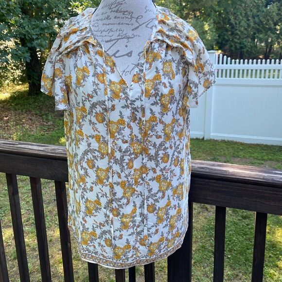 NWT Max Studio Floral Blouse - Picture 1 of 6